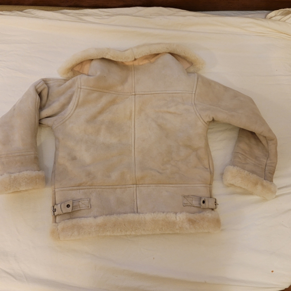 Cream Shearling Lined Jacket - image 2